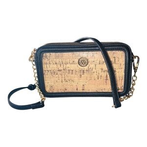 Anne Klein Black and Tan Crossbody Bag NWOT